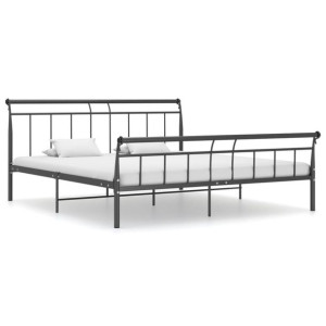 Łóżko do sypialni czarne metalowe 180x200cm