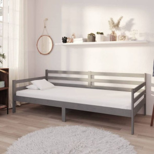 Łóżko dzienne + materac 90x200cm szare sosna