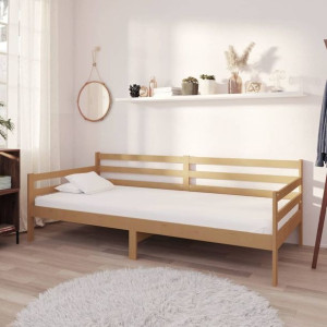 Łóżko dzienne + materac 90x200cm brąz sosna