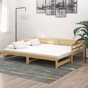 Łóżko wysuwane 2x(90x200)cm sosna
