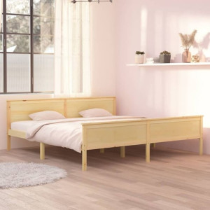 Łóżko do sypialni lite drewno sosnowe 200x200cm
