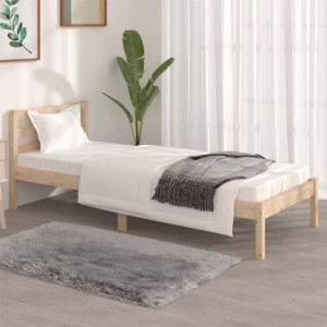 Łóżko do sypialni lite drewno sosnowe 75x190cm