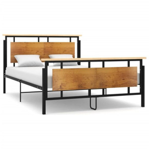 Łóżko do sypialni metalowe czarne 140x200cm