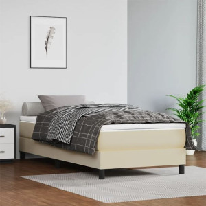 Materac kieszeniowy kremowy 100x200x20cm ekoskóra