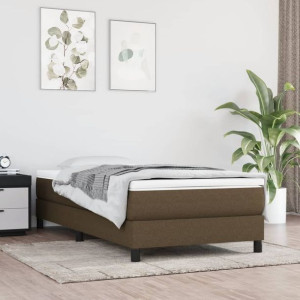Materac kieszeniowy brązowy 100x200x20cm tkanina