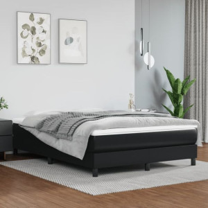 Materac kieszeniowy czarny 140x200x20cm ekoskóra