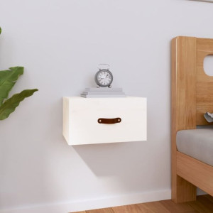 Szafka nocna wisząca 40x29.5x22cm biały drewno