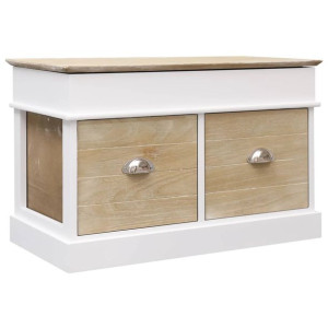 Ławka do przedpokoju 70x35x45cm drewno paulownia