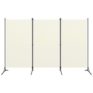 Parawan 3-panelowy kremowy 260x180cm