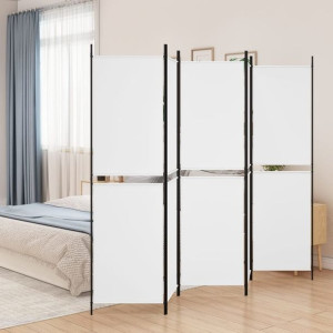 Parawan 4-panelowy biały 250x200cm tkanina