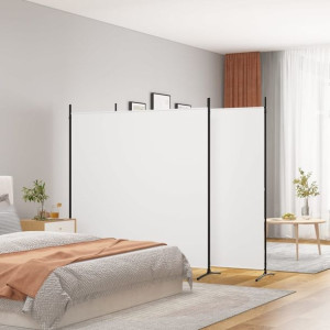Parawan 3-panelowy biały 525x180cm tkanina