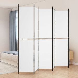Parawan 6-panelowy biały 300x220cm tkanina