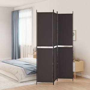 Parawan 3-panelowy brązowy 150x220cm tkanina
