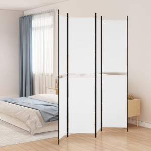 Parawan 4-panelowy biały 200x220cm tkanina