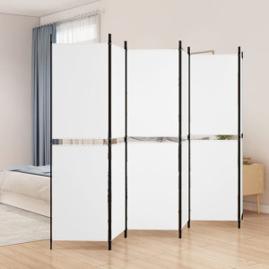 Parawan 6-panelowy biały 300x180cm tkanina