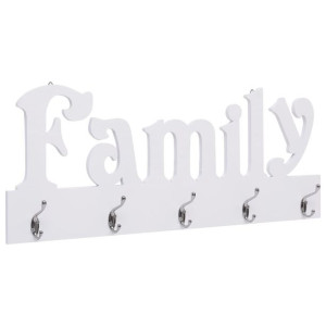 Wieszak ścienny FAMILY biały 74x29cm