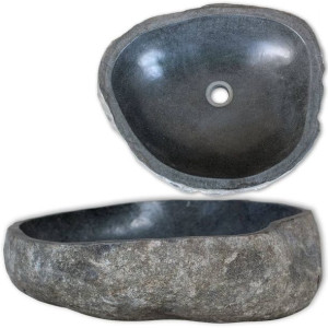 Umywalka z kamienia rzecznego owalna 38-45cm