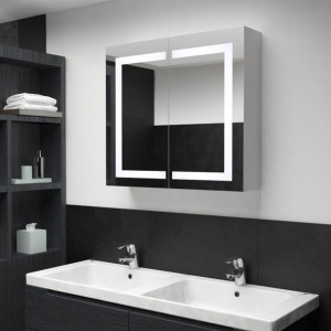 Szafka łazienkowa z lustrem i LED 80x12.2x68cm
