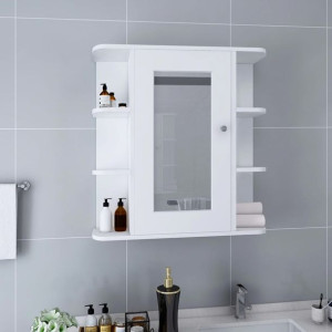 Szafka z lustrem biała 66x17x63cm MDF