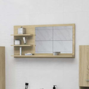 Lustro łazienkowe dąb sonoma 90x10.5x45cm