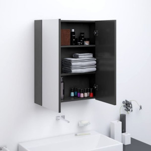Szafka łazienkowa z lustrem 60x15x75cm MDF szara