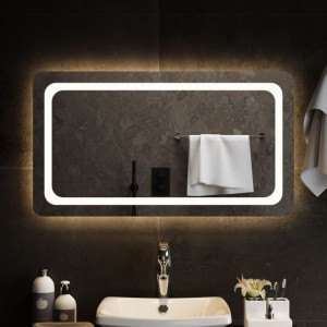 Lustro łazienkowe z oświetleniem LED 90x50cm
