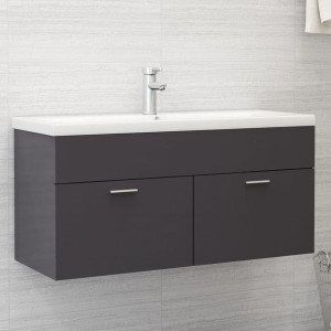 Szafka pod umywalkę szara połysk 100x38.5x46cm