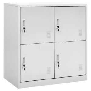Szafka zamykana jasnoszara 90x45x92.5cm stal