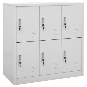 Szafka zamykana jasnoszara 90x45x92.5cm stal