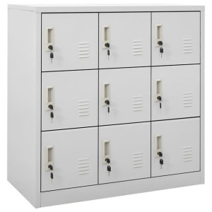 Szafka zamykana jasnoszara 90x45x92.5cm stal