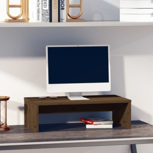 Podstawka na monitor brązowa 50x27x15cm drewno sosnowe
