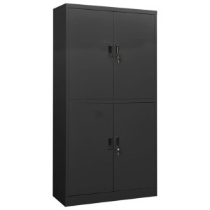 Szafa biurowa antracytowa 90x40x180cm stalowa