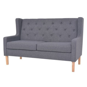 Sofa 2-osobowa do salonu tkanina szara