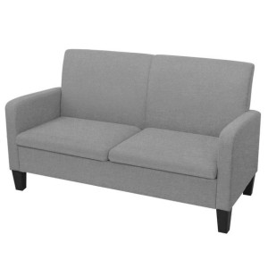 Kanapa 2-osobowa jasnoszara 135x65x76cm