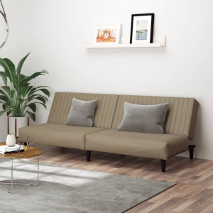 Sofa rozkładana 2-osobowa cappuccino ekoskóra