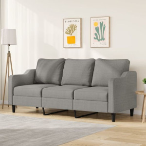 Sofa 3-osobowa do salonu ciemnoszara 180cm tkanina