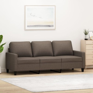 Sofa 3-osobowa do salonu taupe 180cm tkanina