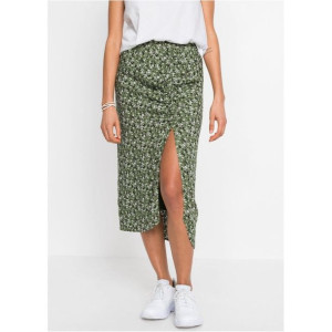 Bonprix Spódnica Midi Z Rozcięciem W Kwiatki 44-46 924078