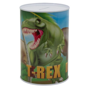 DINOZAUR Skarbonka  Puszka Duża XL Metalowa
