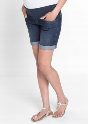 Bonprix Jeansowe Krótkie Spodenki Ciążowe Szorty Guma Ściągacz 52-54 930495