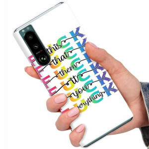 Etui do SONY XPERIA 5 III Case Modne Napisy Wzory