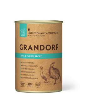 Grandorf Quail & Turkey Mokra Karma Dla Psa Przepiórka, Indyk 400 g