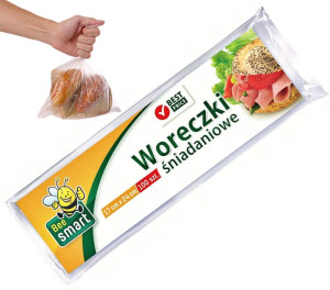 Woreczki Śniadaniowe Mocne 17x24cm Na Żywność X100