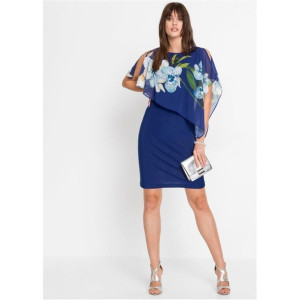 Bonprix Sukienka Szyfon Narzutka Kwiaty 36-38 932162