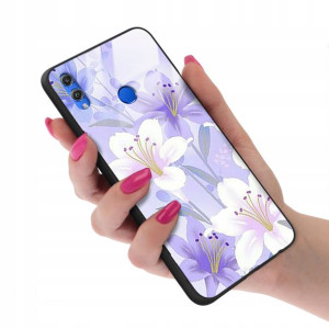 Etui Glass do HUAWEI HONOR 8X Flower Kwiaty Wzory