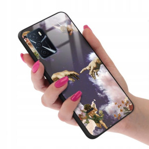 Etui Glass do OPPO A16 Case Anioły Angel Top Wzory