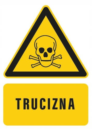 Tabliczka ostrzegawcza TRUCIZNA 10x15