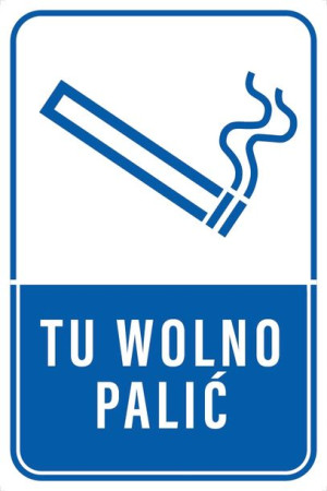 Tabliczka TU WOLNO PALIĆ 10x15