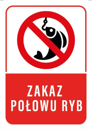 Tabliczka ZAKAZ POŁOWU RYB 10x15