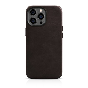 Etui iCarer Oil Wax Premium Leather MagSafe Apple iPhone 14 Pro ciemnobrązo